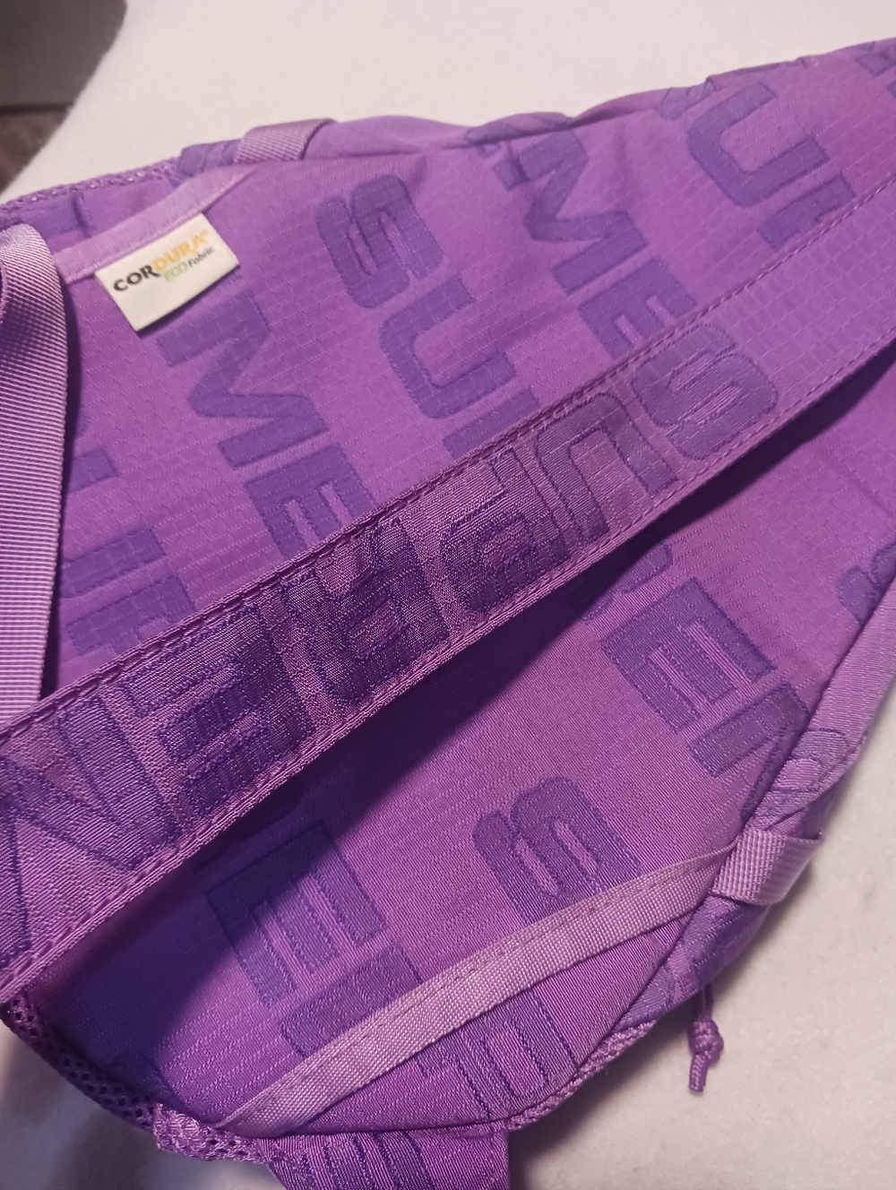 SUPREME LOGO SLING PACK BACKPACK Purple - Picture 5 of 13